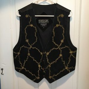 Vtg Embroidered Vest